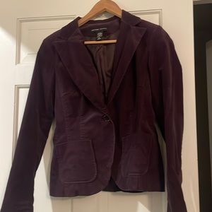 New York and Company, stretch blazer, velvet wine color